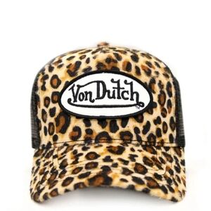 VON DUTCH "LEOPARD VELVET" TRUCKER HAT